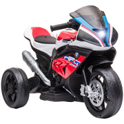 EasyComfort Moto per Bambini 18-60 Mesi Modello BMW HP4 con Fari, Musica e Pedali, in PP e Metallo, 82.5x42x54 cm, Rosso