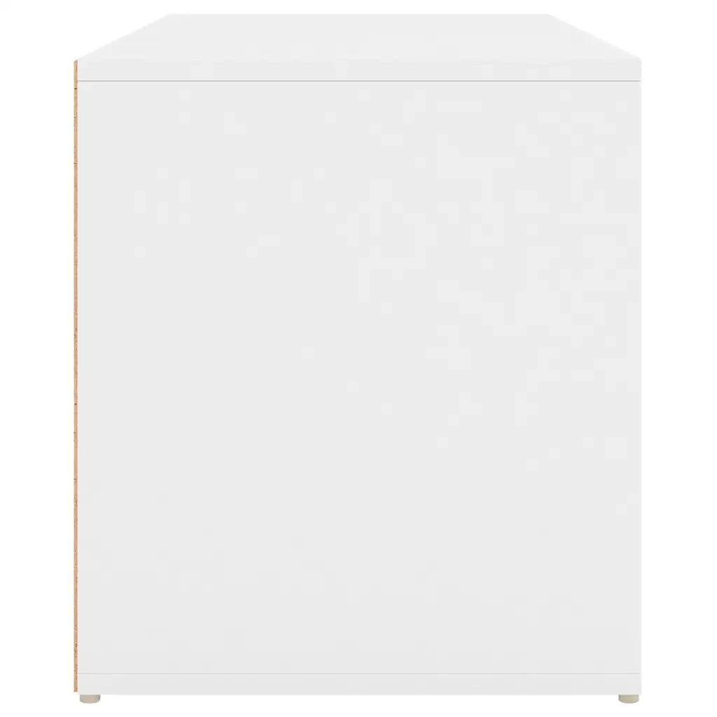 Panca da Ingresso 80x40x45 cm Bianca in Legno Multistrato 808666