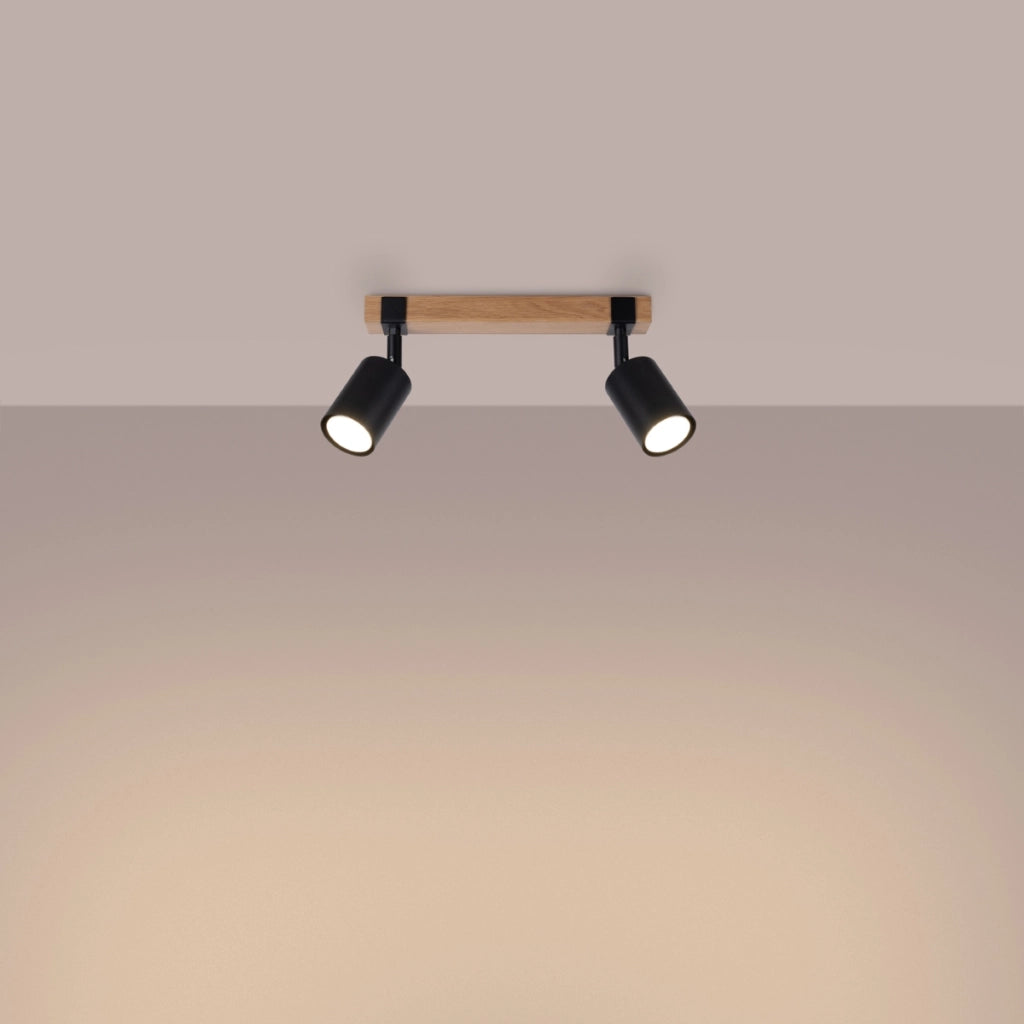 Lampada da soffitto FAGER 2 nero