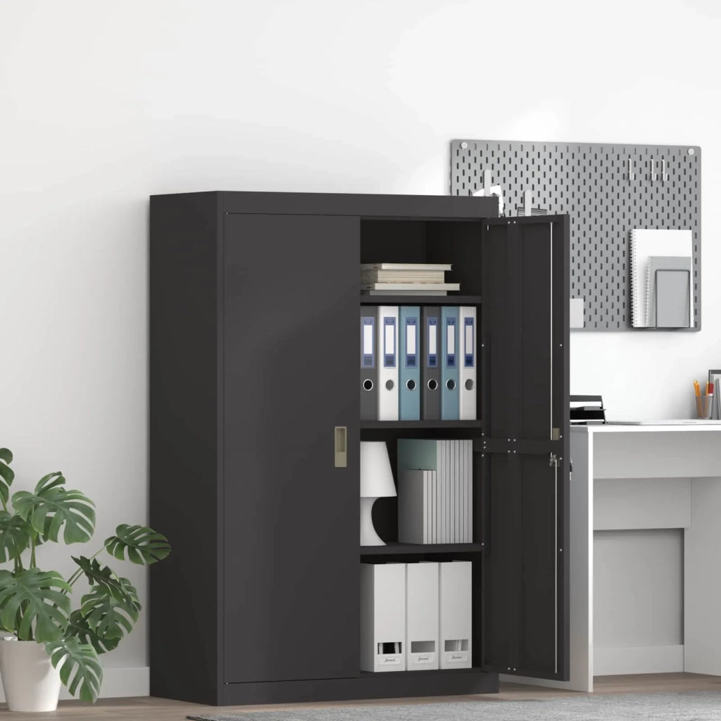 Armadio Nero 90 x 40 x 140 cm Acciaio