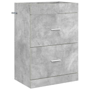 Mobiletto da Bagno Sotto Lavabo Grigio Cemento