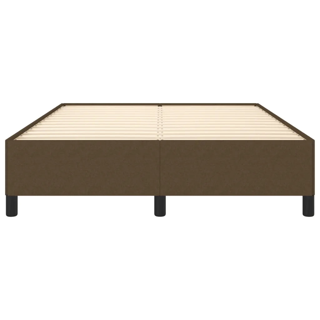 Letto matrimoniale | Letto per adulti | Giroletto senza Materasso Marrone Scuro 140x190 cm Tessuto