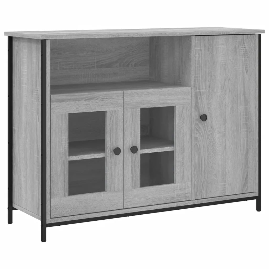 Credenza-Buffet-Armadio da cucina Grigio Sonoma 100x35x75 cm in Legno Multistrato