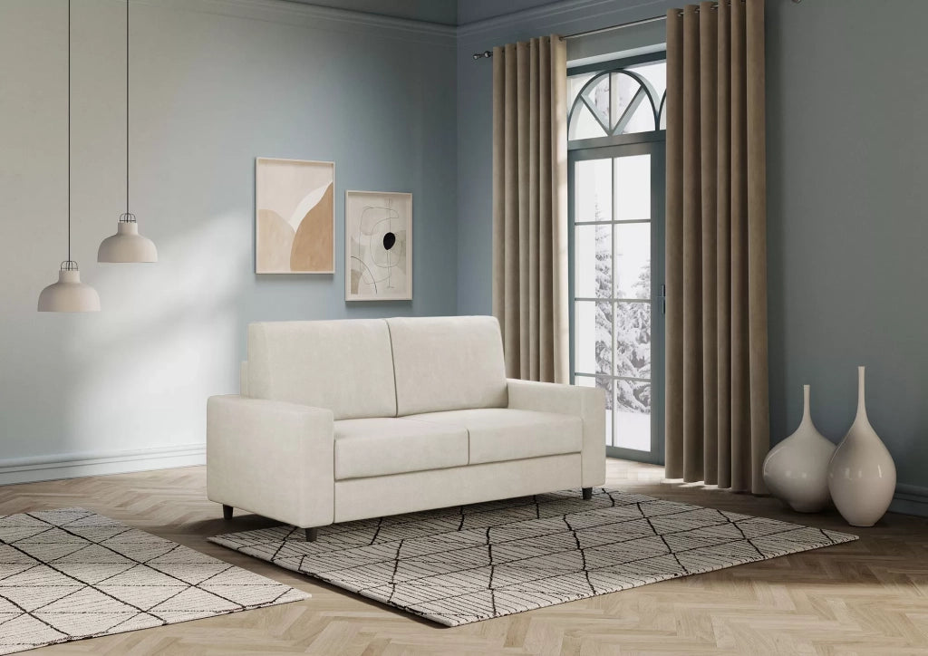 Divano sakar 2 posti medio (due sedute da 70cm) misure esterne l.168cm | latte - Mobili 2G