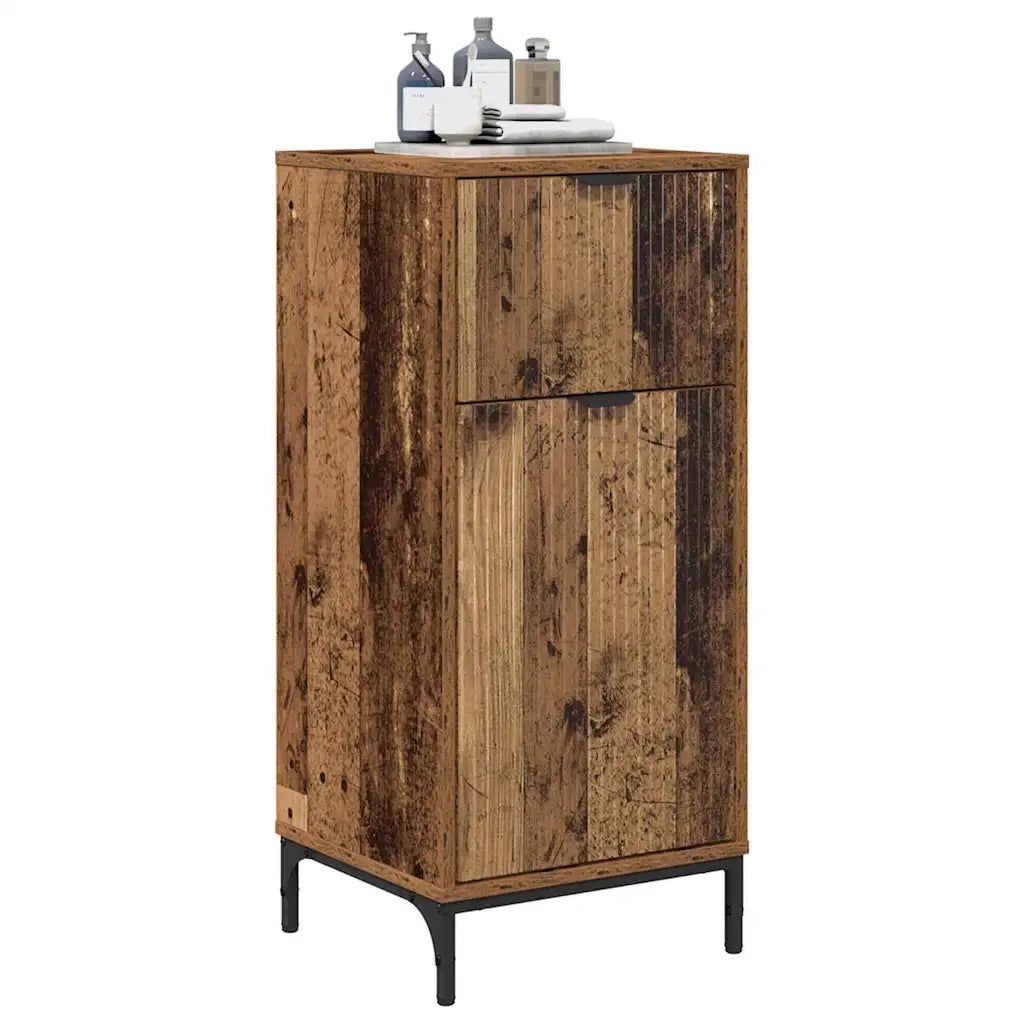Mobile da Bagno con cassetto Legno vecchio 39,5 x 36 x 88 cm 883402