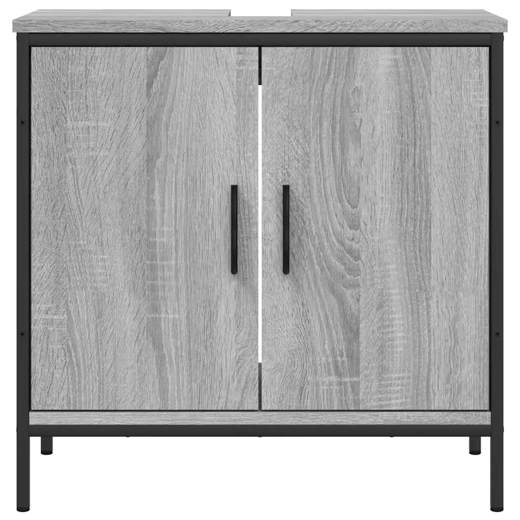 Mobile Lavabo Bagno Grigio Sonoma 60x30x60 cm Legno Multistrato 842449