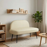 Panchina imbottita con schienale Crema 110 x 60 x 76 cm