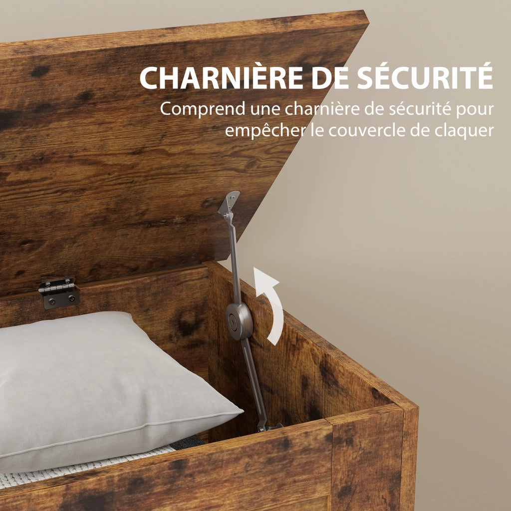 Cassa di legno per giocattoli ¨C zephmum ¨C marrone 80x40x45