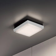 Alu Lampada da Parete e Soffitto in Alluminio Bianco Opaco, 17.5x17.5x4.5 cm, LED 10W 3000K IP54 per Illuminazione Interna ed Esterna di Design