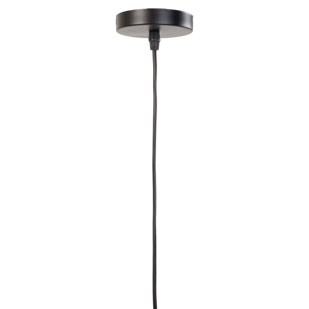 Plafoniera in metallo nero 11,5x11,5x41/110h