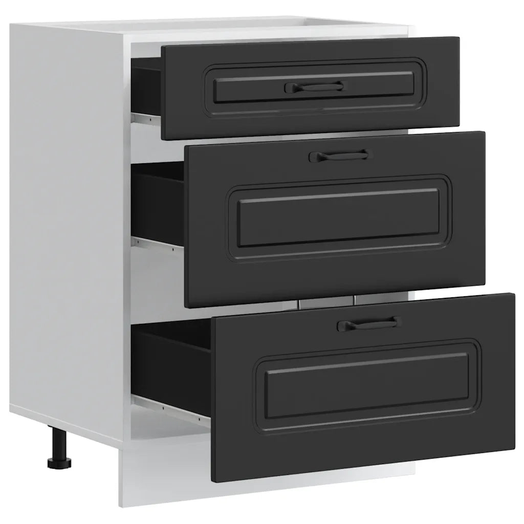 Base da Cucina Kalmar Nero in Legno Multistrato