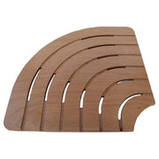Pedana antiscivolo angolare 61x61 cm in legno marino ideale per piatto 80