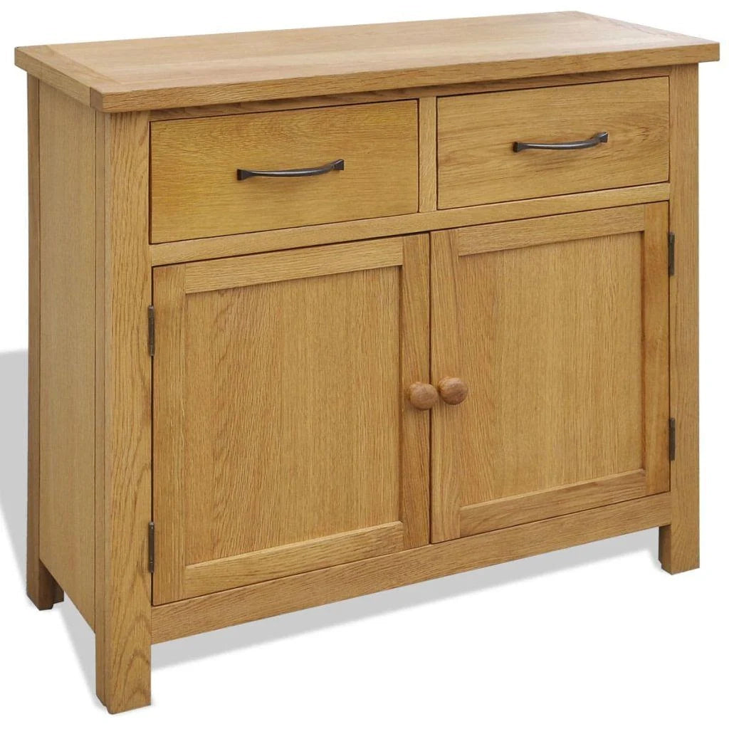 Buffet credenza mobiletto consolle mobile contenitore 90 cm legno massello di rovere 4402256