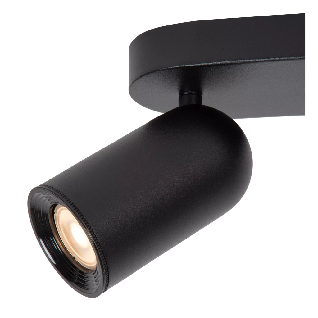 Faretto soffitto nero 4 luci orientabili GU10 35W Lucide