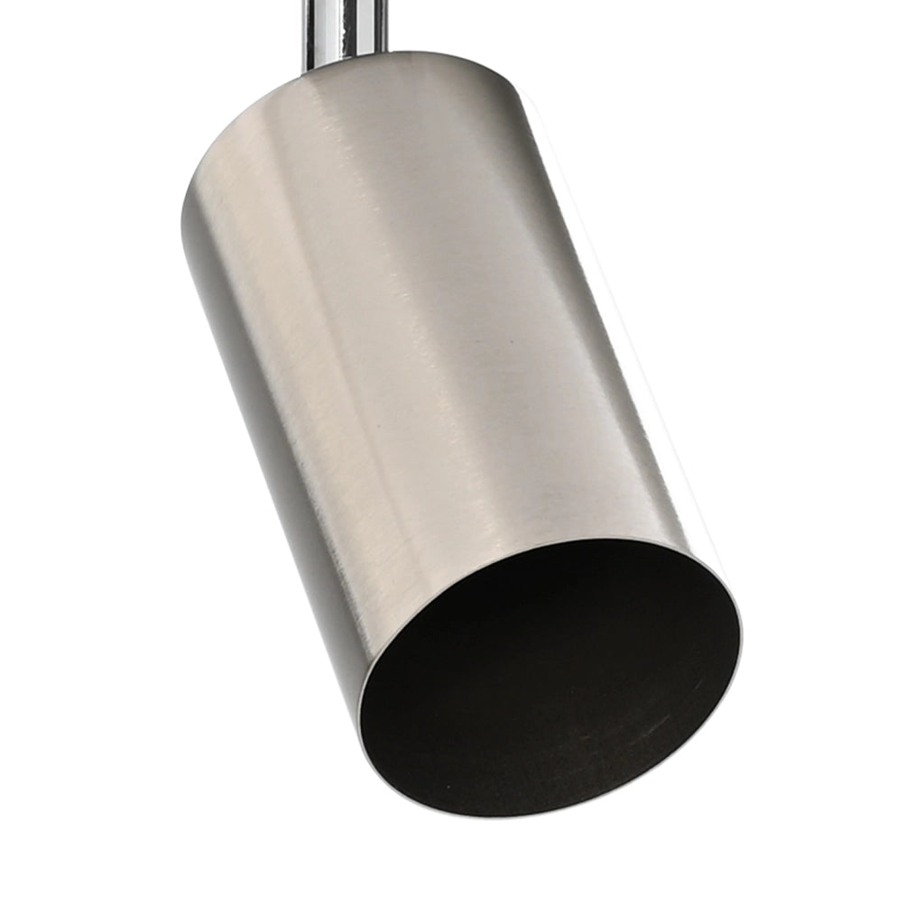 Faretto da soffitto 2 vie regolabili nichel spazzolato GU10