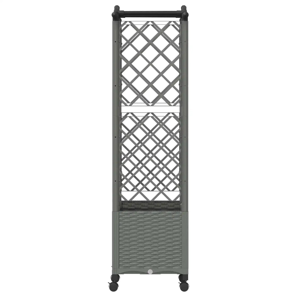Letto Rialzato con Griglia e Tetto Grigio Chiaro PP 3423024