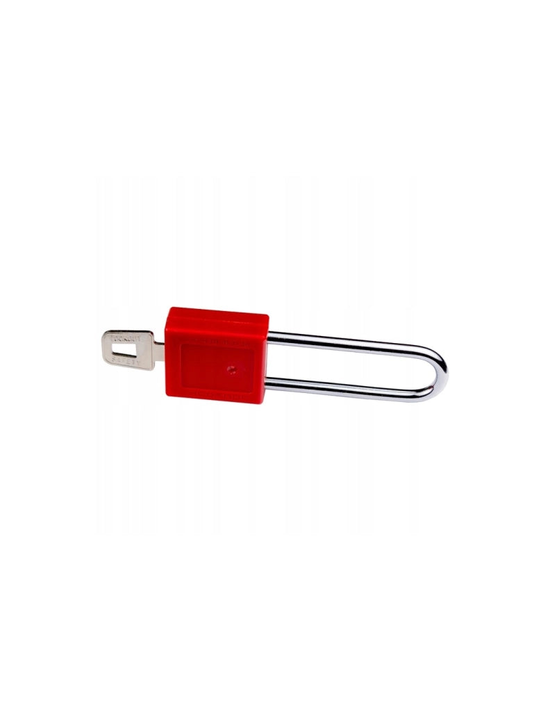 Lucchetto con arco in acciaio Ø 6 x 76 mm, rosso – THIRARD