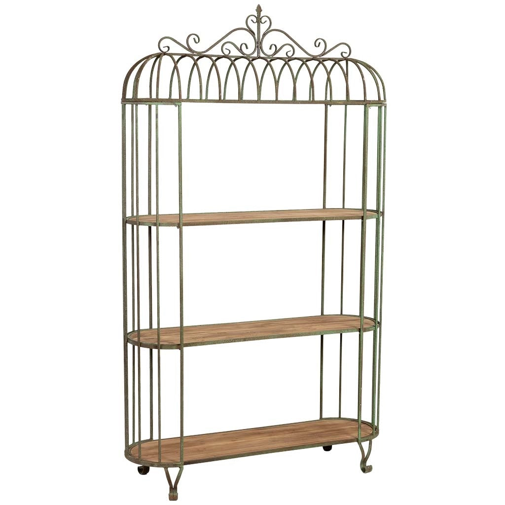 Scaffale a gabbia in ferro invecchiato 120x42x205h cm