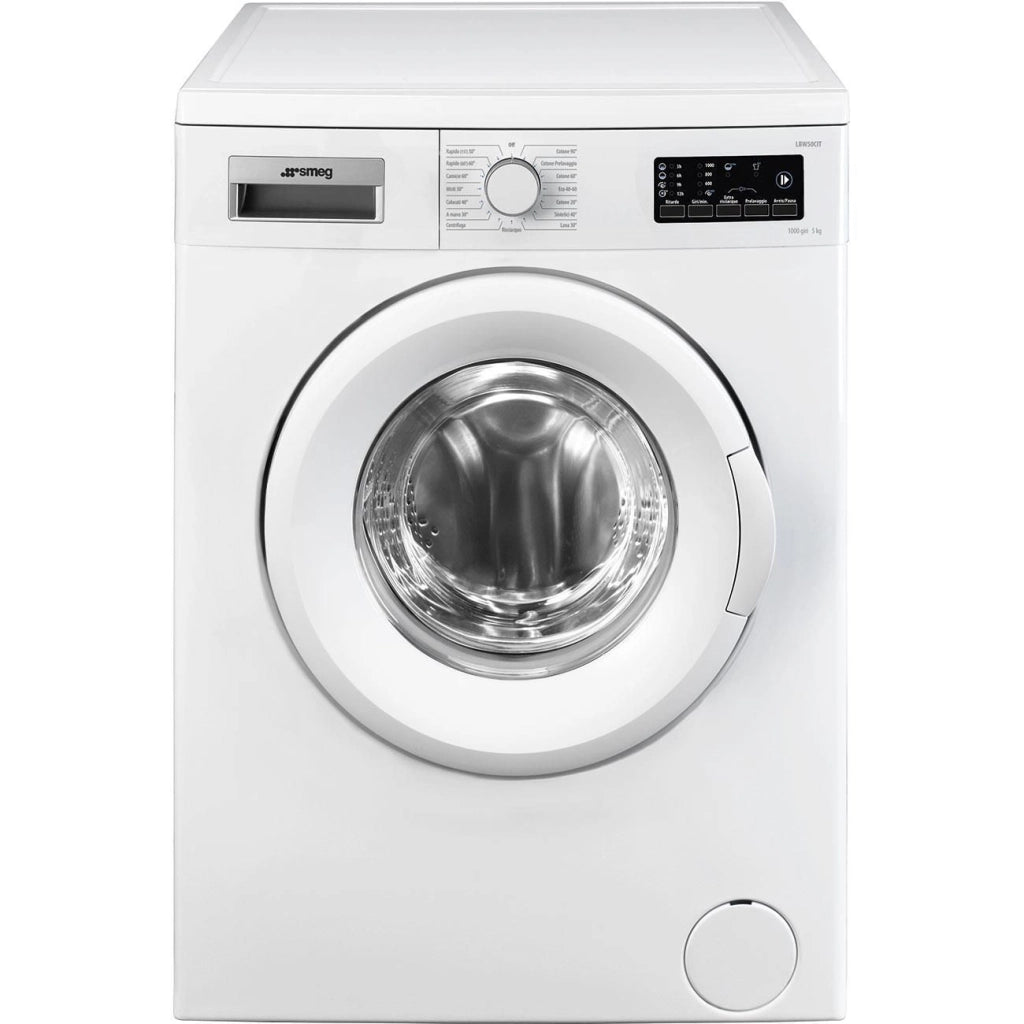 Smeg LBW50CIT Lavatrice Frontale Slim 5 Kg 1000 rpm Classe D 15 Programmi 58 dB (85x60x40 cm) colore Bianco