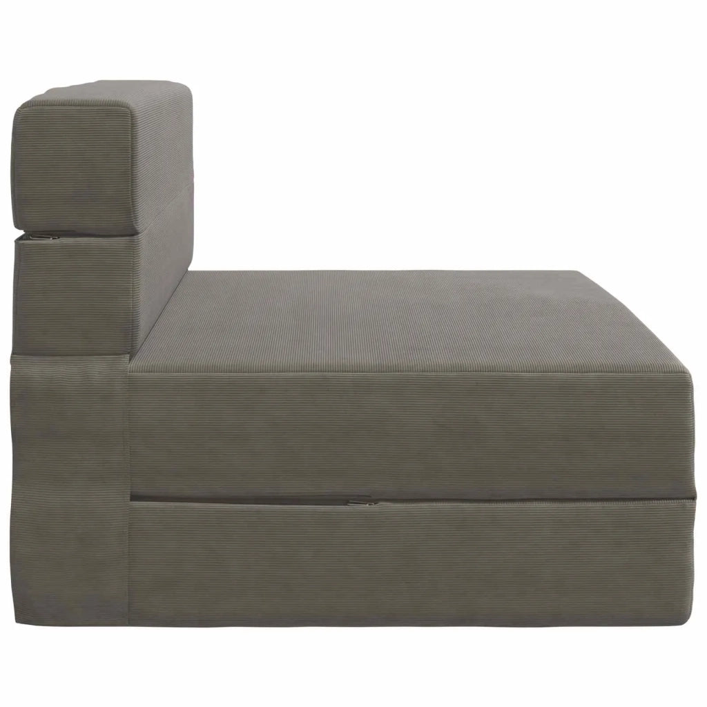 Divano Letto Pieghevole Grigio Chiaro 70 x 80 x 60 cm Tessuto 900097