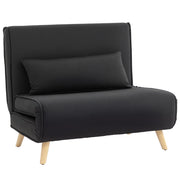 Poltrona Letto Reclinabile in Tessuto ¨C zephmum ¨C Nero 94x78x80 cm