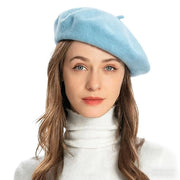 Cappello Classico Design Donna - Blu Turquesa - 90% Lana - Comodo e Caldo - Unico Modello - Respirante - Cappuccio
