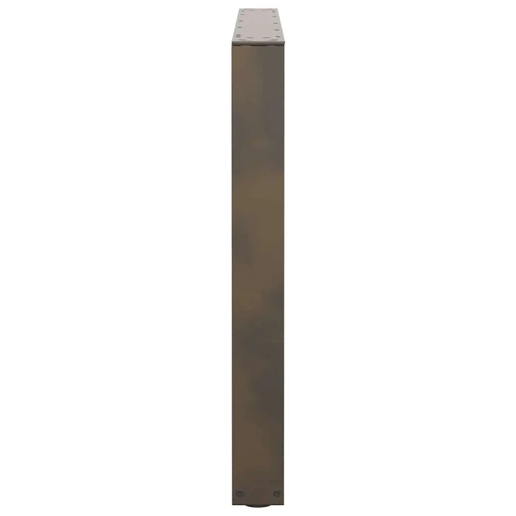 Set di 2 gambe regolabili per tavolo da pranzo a forma di V 100 x 73 cm design contemporaneo acciaio naturale 02_0056945