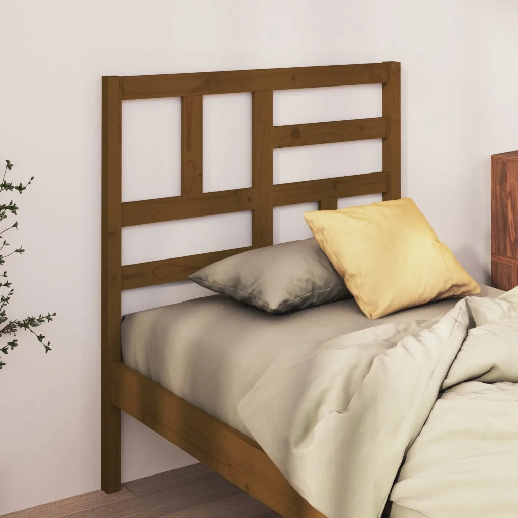 Testiera per Letto ambra 81x4x104 cm in Legno Massello di Pino 818168