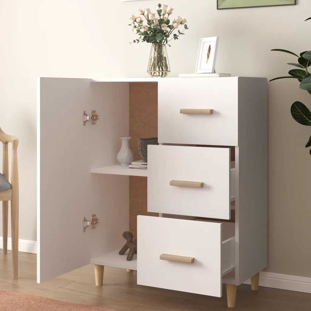Credenza Bianca 69,5x34x90 cm in Legno Multistrato 812168