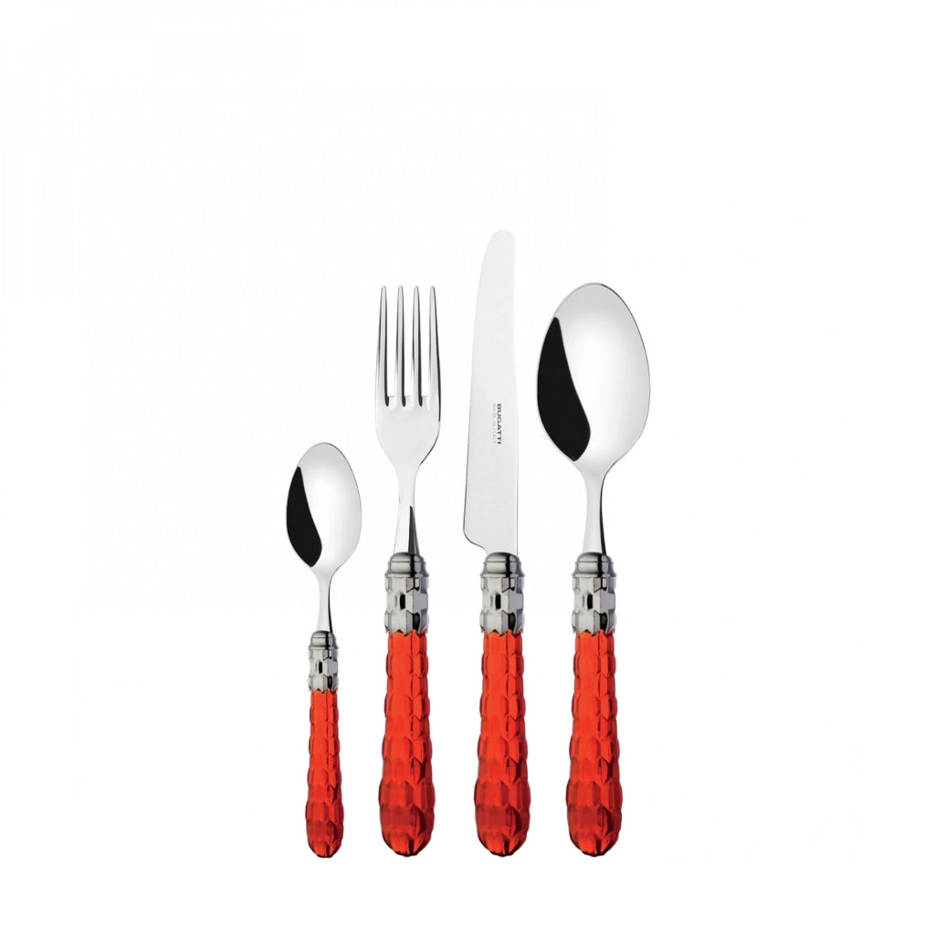 CRISTALLO Ghiera Cromata, Posate Set 24 Pz, Scatola Compact, Casa