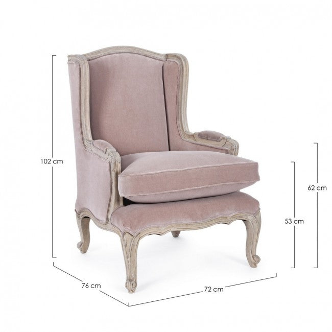 Poltrona 72x76x102h cm Lorelie Rose