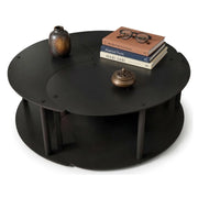 Gignese, Tavolino da Salotto set 3 Pezzi, 70x70x38h cm Nero