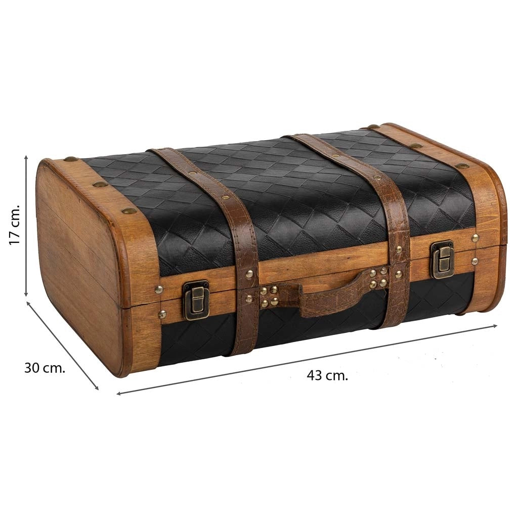 Valigia in legno bianca 43x30x17h cm
