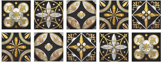 Set di 10 adesivi per pavimento autoadesivi 15 x 15 cm decorazione per pavimento adesivi per parete per casa, bagno, impermeabili in PVC, decorazione per parete in cucina, olio resistente, adatti per soggiorno, cucina, bagno, decorazione.