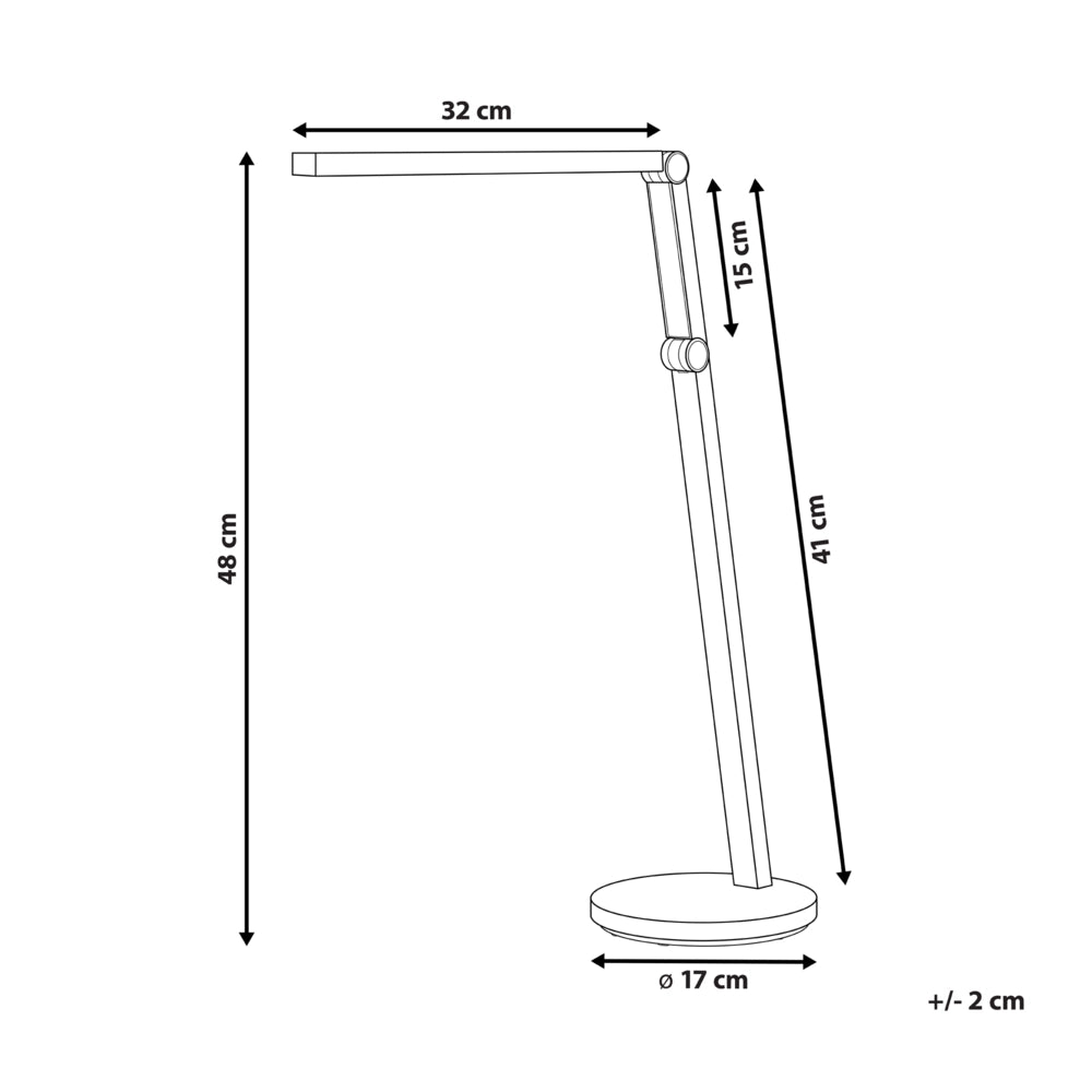 Lampada da scrivania nera a LED e tocco touch con luce d'intensità variabile e braccio regolabile stile moderno ufficio cameretta