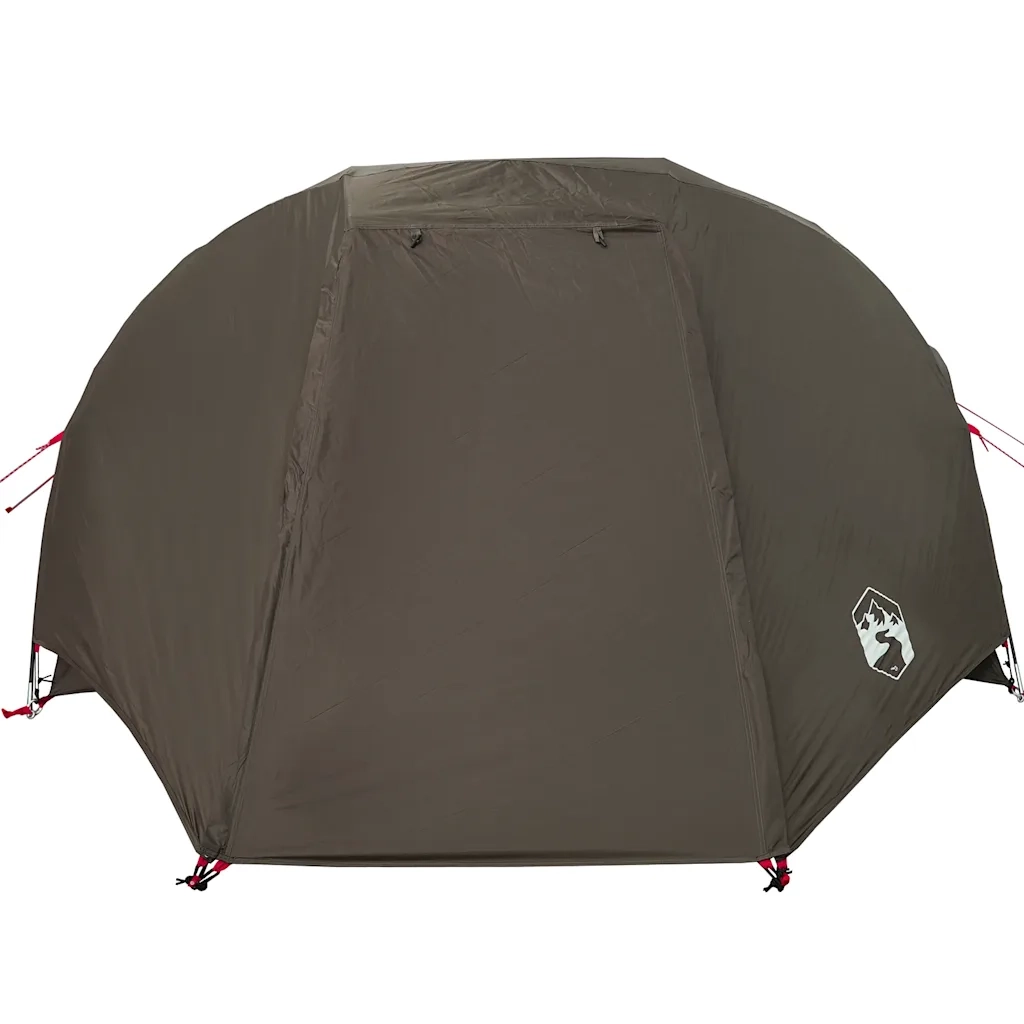 Tenda da Pesca per 3 Persone-Tenda da campeggio Marrone Impermeabile