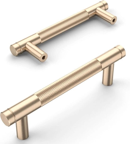 Maniglia - Distanza di apertura - 125mm - Cassetta di maniglie - Oro quadrato - 96mm Distanza di apertura - Profilo in alluminio - Maniglia per Cassetta, Cucina, Lavello o Porta - Piccola maniglia