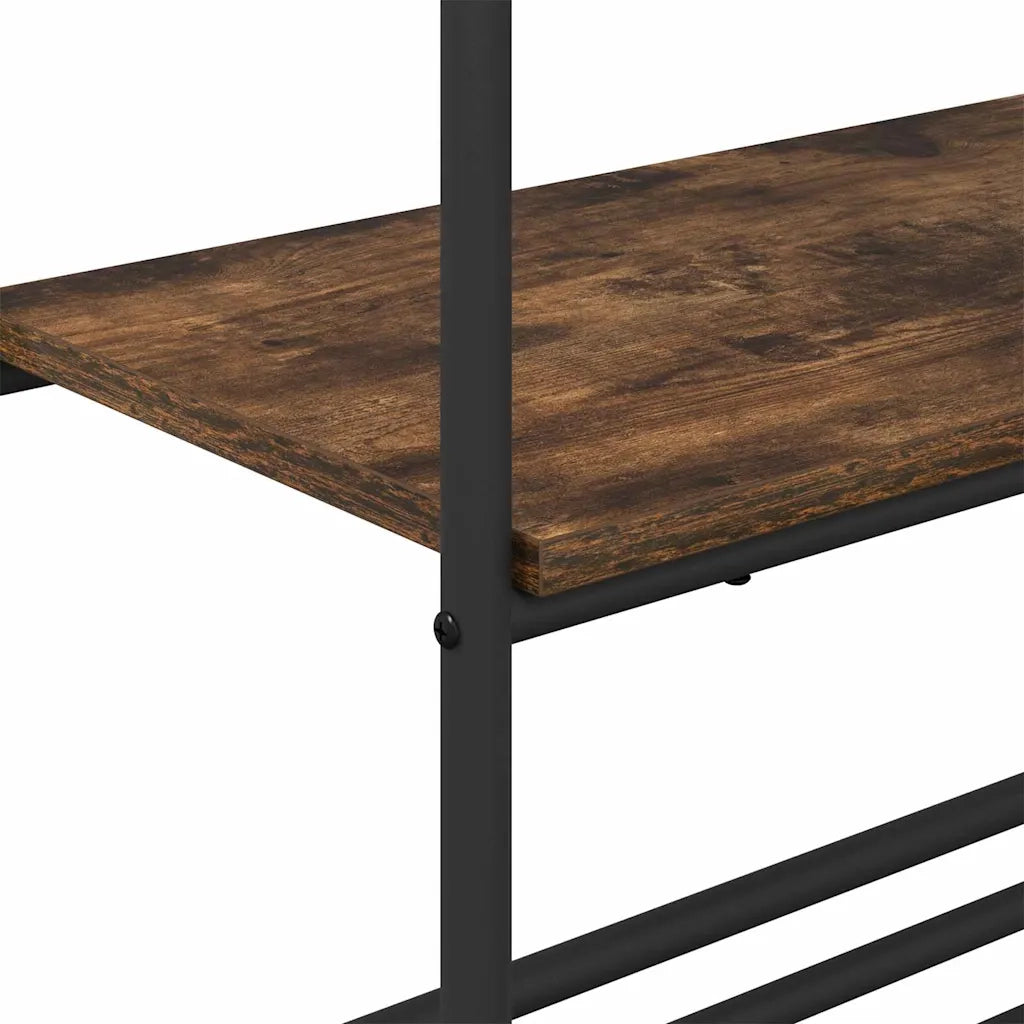vidaXL Ripiano per vestiti con mensole Rovere fumo 60 x 30 x 171 cm