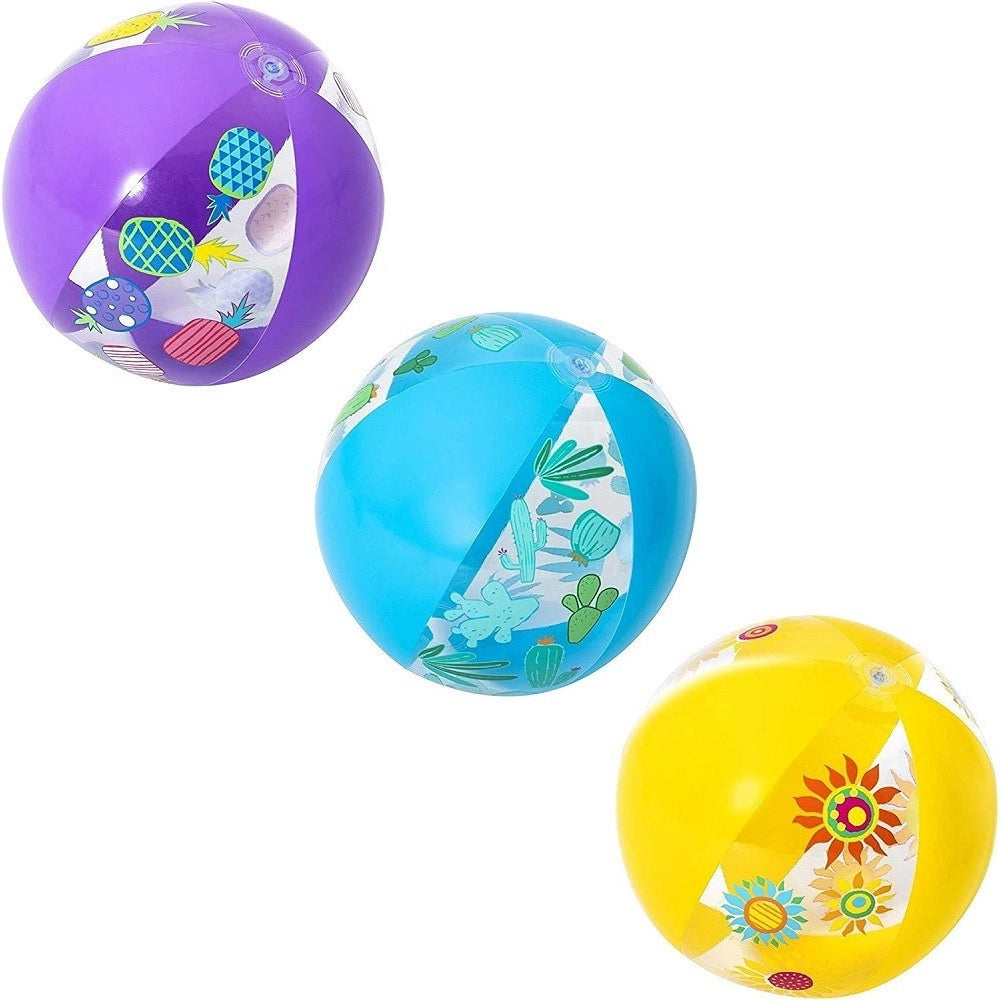 Trade Shop - Pallone Palla Spiaggia Designer 51cm Per Mare Piscina 3 Modelli Assortiti 31036 -