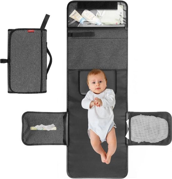 Cuscino per bambini, coprimaterasso portatile, materassino da viaggio pieghevole con tasche di stoccaggio per neonati, bambini in fasce e lattanti, per uso domestico o all'aperto