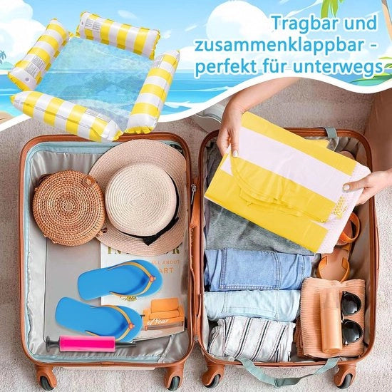 Pneumatica vela per bagno con rete - Set da 2 per bagni - 4-in-1 sedile e air mattress Vela per bagno galleggiante per adulti