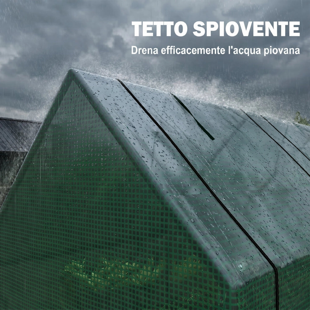 Serra da Giardino a Tunnel in PE ¨C zephmum ¨C Verde scuro 270x90x90 cm