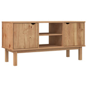 Mobile TV multimediale scaffale TV credenza mobile TV sala da pranzo soggiorno camera da letto 113,5 x 43 x 57 cm legno di pino massiccio marrone 02_0028276
