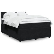 Giroletto a Molle con Materasso Nero 160x200 cm in Velluto 3287784