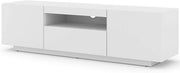 MOBILE TV PIANO TV SOSPESO O A TERRA BIANCO OPACO (NO LED) 150x37x42cm AURA