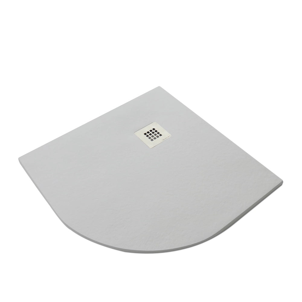 Piatto doccia marmoresina gelcoat semicircolare bianco h.2,8cm Doliso Elostone Bianco,90x90cm