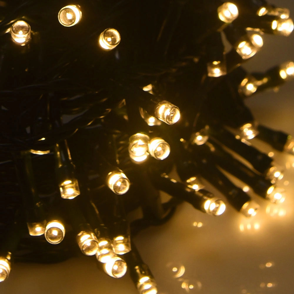CATENA LUMINOSA DI NATALE 720 LED 31V 36M CON CAVO VERDE E LUCE CALDA - DECORAZIONE PERFETTA PER GIARDINI CASE E VETRINE