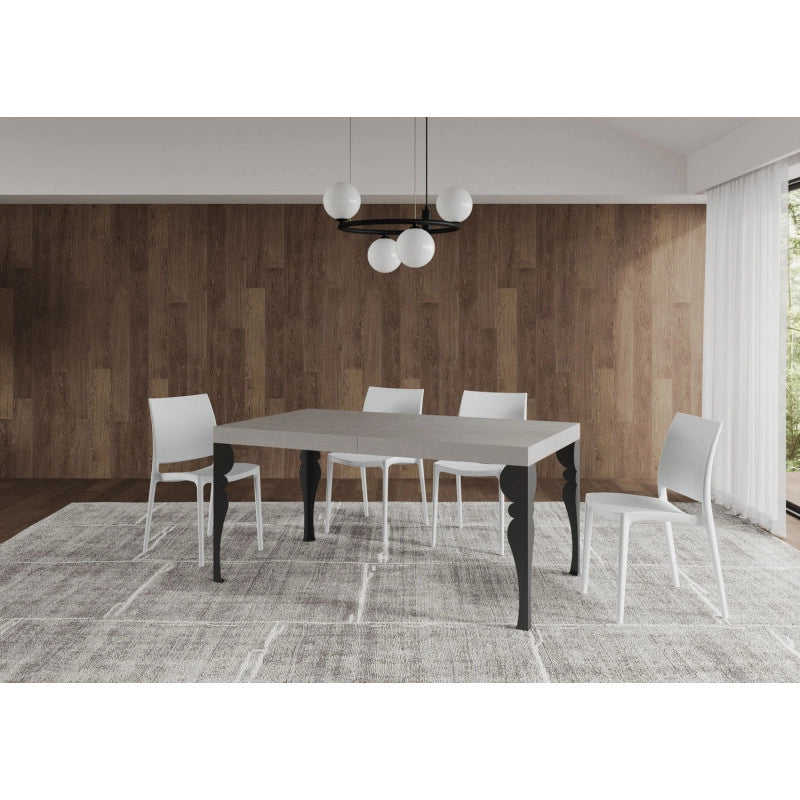 Tavolo allungabile 160/244x80 cm Paxon telaio Antracite - Cashmere