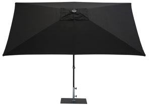 Ombrellone da Giardino 3x2 m Palo Ø38 mm in Alluminio Tessuto Olefin Trend Nero