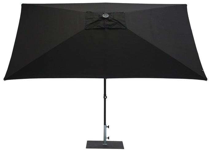 Ombrellone da Giardino 3x2 m Palo Ø38 mm in Alluminio Tessuto Olefin Trend Nero